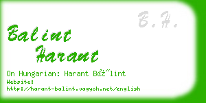 balint harant business card